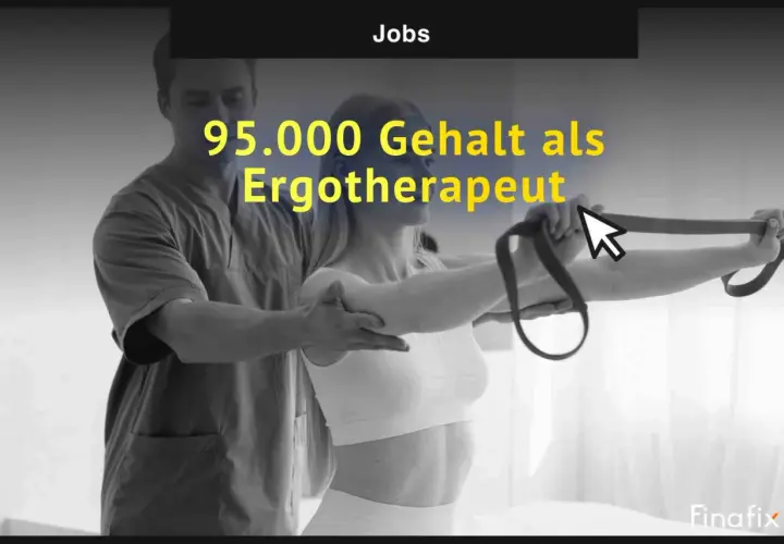 Ergotherapie Ausbildung: Gehalt von 95.000 € möglich. Ein Therapeut unterstützt eine Patientin bei Übungen.