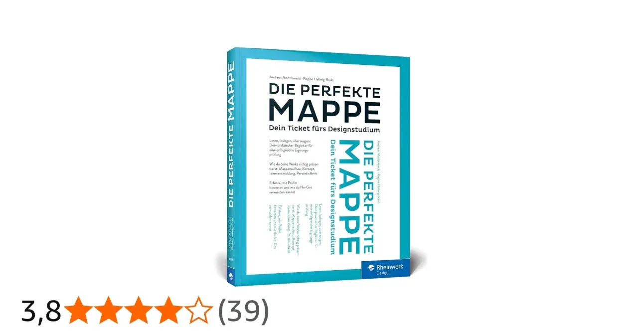 Buch "Die perfekte Mappe" als Wegweiser für das Studium Design.